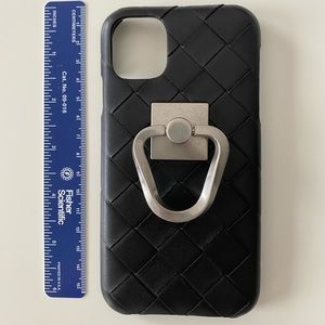 Bottega Veneta Black Leather iPhone 11 case
